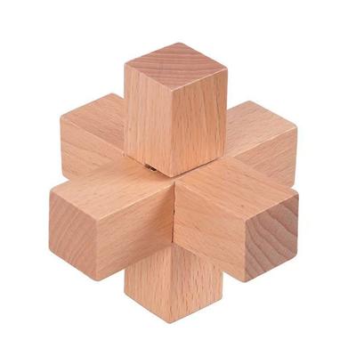 Wooden Luban Lock Easy Fun Learn Kids Brain Teaser Puzzles Educational Toys Logic Skill Development IQ Test Challenge