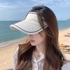 Empty top sun hat children summer travel UV protection large brim duck tongue sun protection hat show face small sun hat