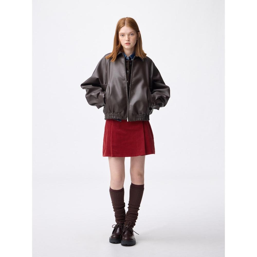 

Вельветовое пальто Gu By Uniqlo 17 RED/XS