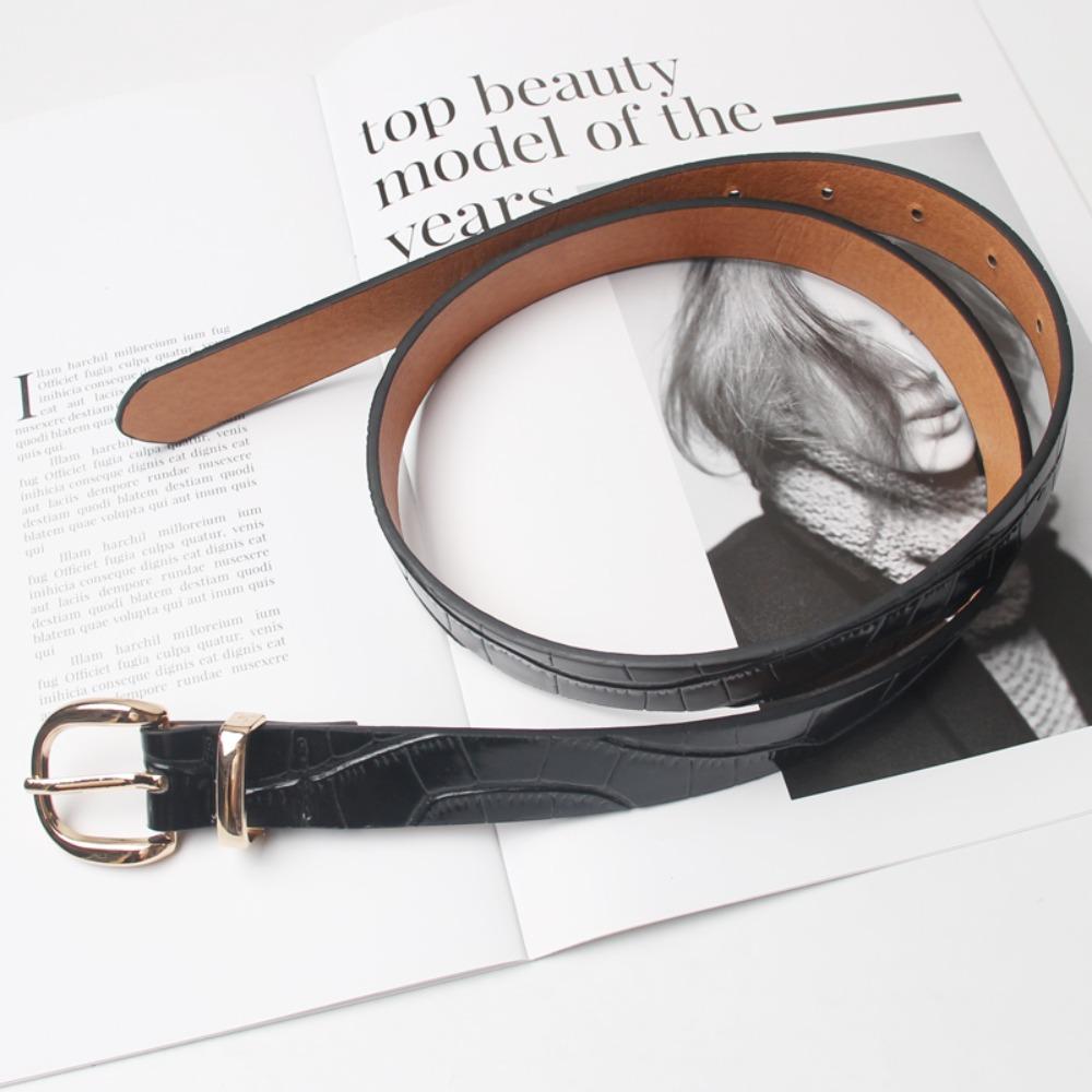 PU Leather Women's Belt Luxury Jeans Pants Belt Simple Y2k Waist Belt  Spicy Girls