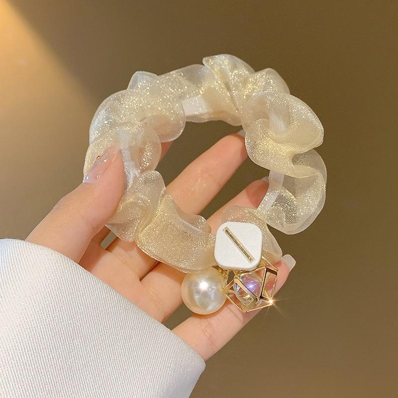 Korean Simple Mesh Scrunchies Women Girls Elastic Hair Rubber Bands Accessories Tie Hair Rope Headdress Headwear Ponytail Holder