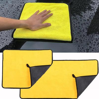 Double-Sided Thickened Coral Fleece Car Wash Towel - Super Absorbent, Non-Deforming Microfiber Cleaning Cloth.