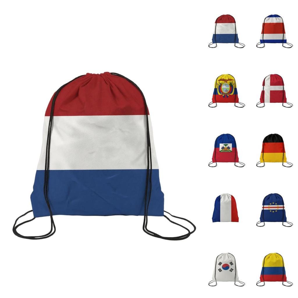 Drawstring Backpack with National Emblem Print Lightweight Portable Storage Bag for Sports Travel School Gym Sackpack