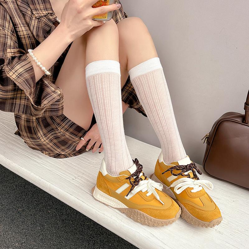 . Inner heightening German training shoes women's spring and summer new small versatile breathable retro sports and leisure shoes