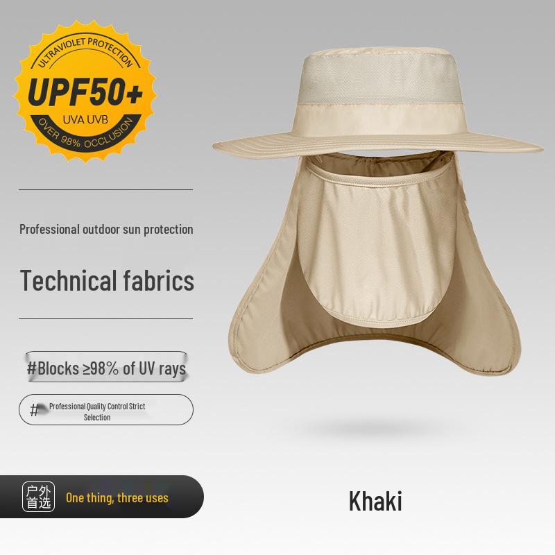 Men's UV Protection Wide Brim Waterproof Sun Hat for Fishing, Hiking, and Outdoor Activities
