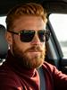 Xiaomi Men Women Semi‑Rimless Oversized Square Sunglasses Gradient Lens Transparent Temple UV400 Fashion Shades