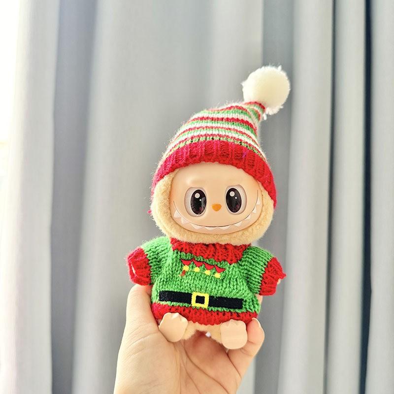 The First, Second and Third Generations of Christmas Baby Clothes Wear 17cm Pendants, and The Clothes Sit with Colored Beads Christmas Set.