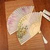 1Pc Bamboo Fans Dance Silk Folding Fan Vintage Home Decorations Chinese Art Crafts With Tassels Party Gift Hand Fan Photo Props