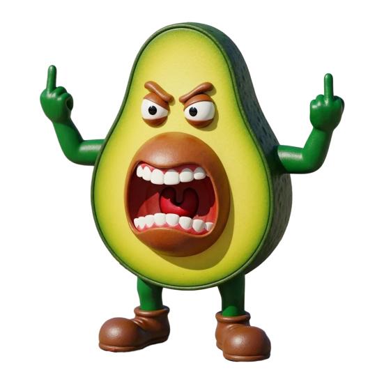 

Злая фигурка фрукта, фруктовое украшение с средним пальцем, настольная серия фруктов, овощная статуэтка для декора офисного стола, снятие стресса E