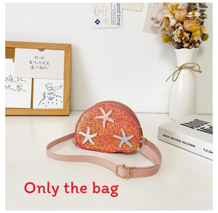 Sequin Kids Shell Mini Backpack Featuring Starfish Decoration Design Girls For