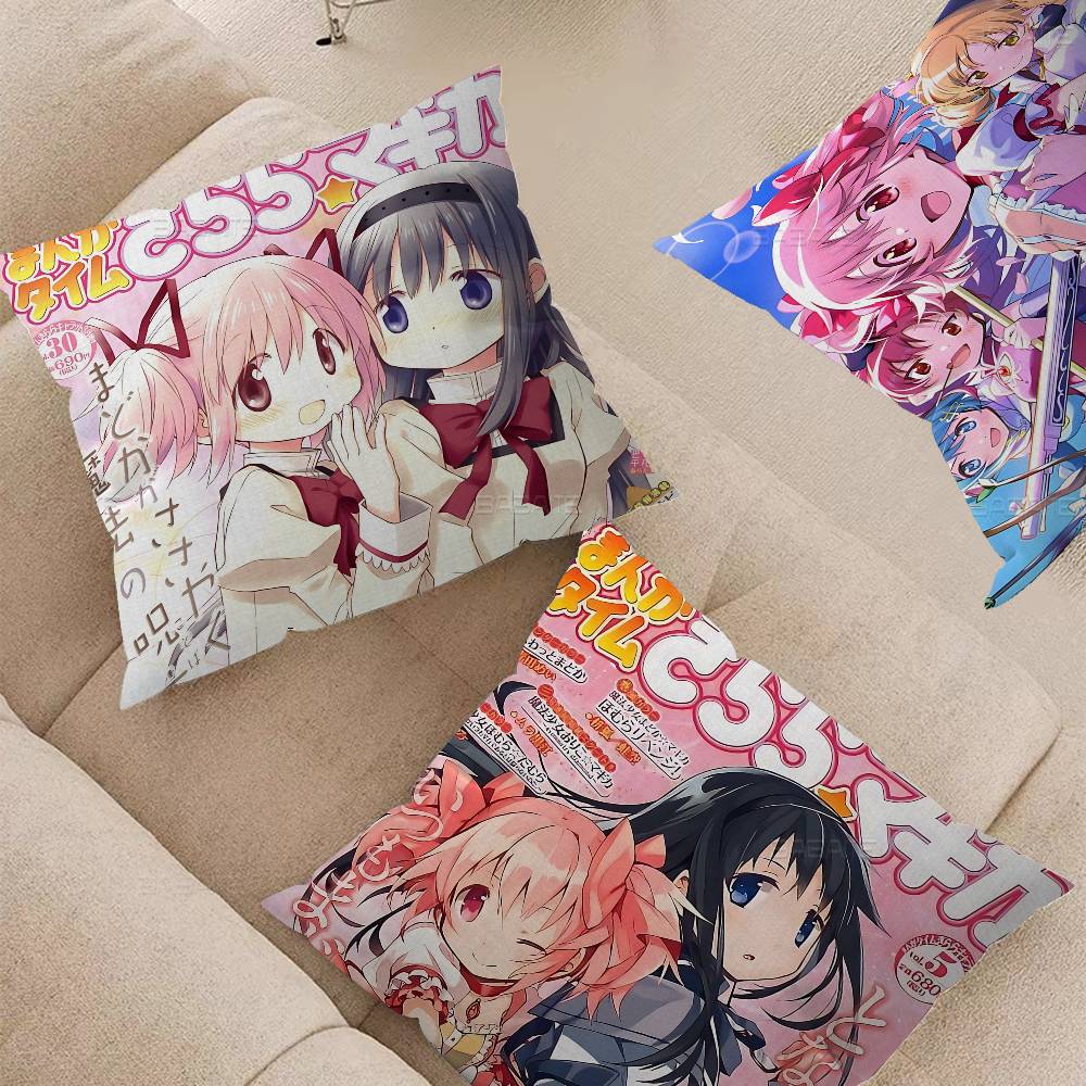 Classic Anime Puella Magi Madoka Magica Cushion Cover Decorative Pillow Sofa Home Decor Case Pillow Cases