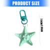 Pentagrams Pendant Keyring Colorful Starfish Shaped Keychain Handbag Charm Decoration Stylish Car Key Holder Ornament