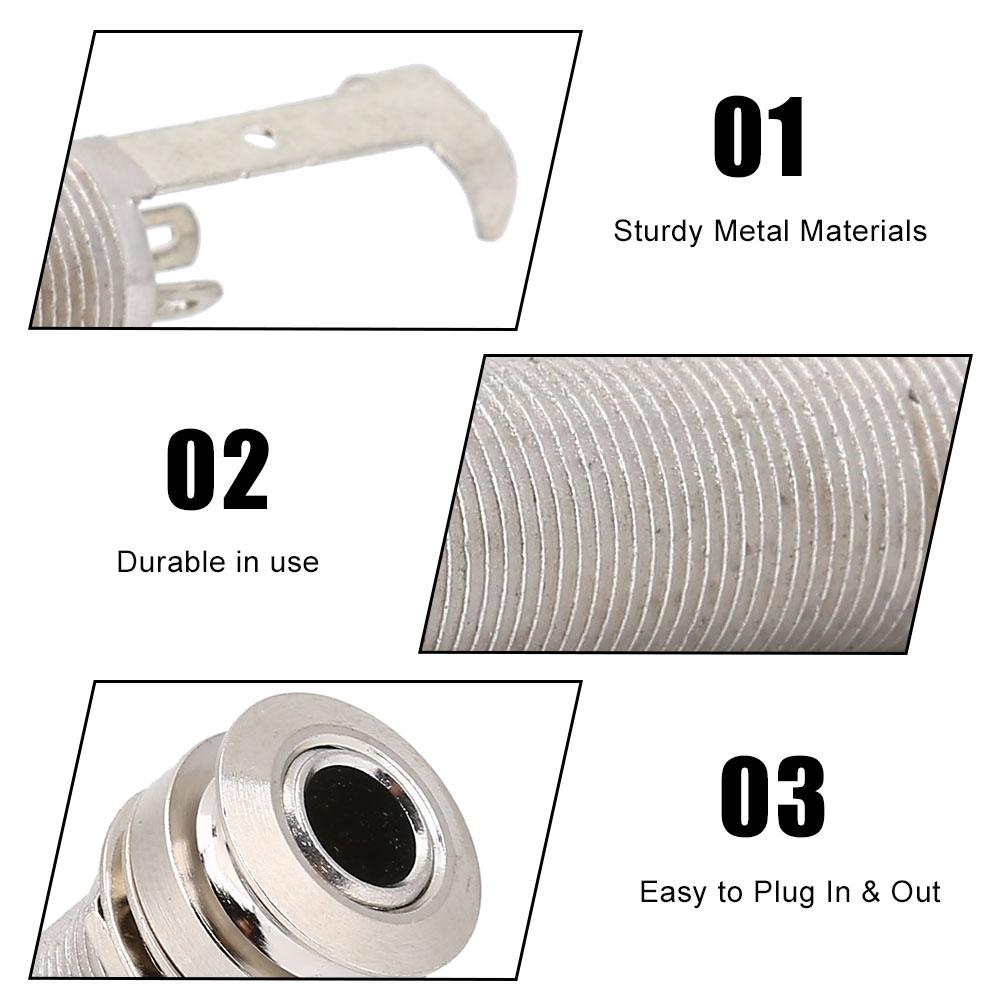 1Celsius4inch Cylinder   Threaded End Pin Output   Socket for Electric Guitar Bass (Gold)