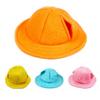 Felt Small Animals Bucket Cap With Ear Holes Pet Clothing Accessories Hamster Fisherman Hat Breathable Lightweight