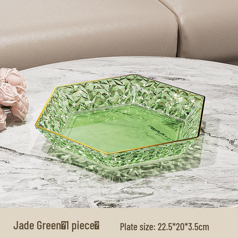 

Luxury Fruit Bowl for Living Room: Decorative Candy Dish & Snack Plate прозорий/зелений