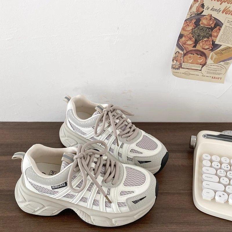 Daddy Shoes Women's Spring New Thick-soled Height Increase Versatile Small Casual Sports Shoes Casual Shoes