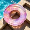 1PC PVC Inflatable Swimming Ring Pink Sparkle Pool Floats Tube for Summer Pool Beach Lake