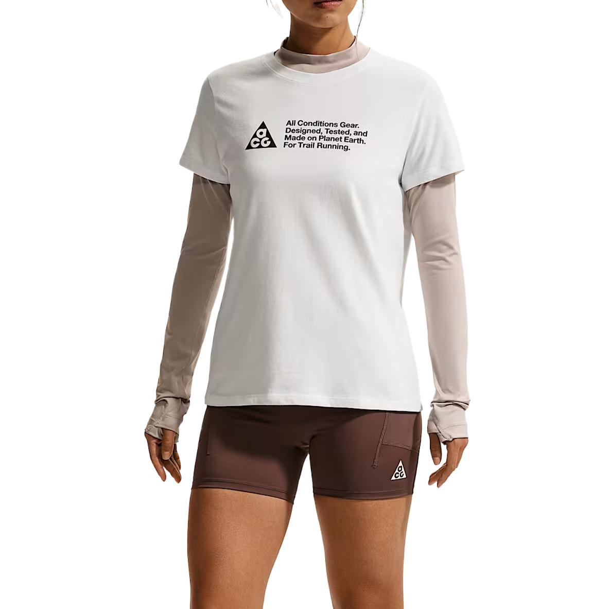 Женская футболка-пуловер Nike однотонная с коротким рукавом, быстросохнущая tops IQ4025-121 XS