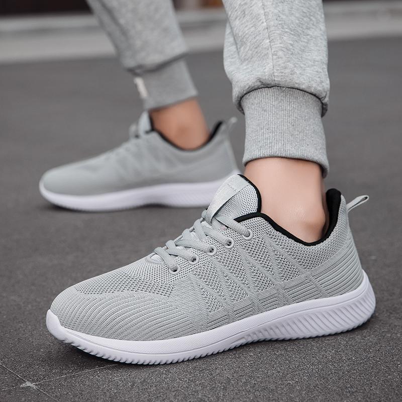 

Мужские вязаные кроссовки, повседневная обувь, дышащие спортивные кроссовки для бега, спортивная обувь для парной ходьбы, фитнеса, нескользящая теннисная обувь