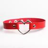 Harajuku Soft Girl Punk Style PU Leather Heart Choker Necklace