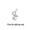 Gu Mao Ning Exquisite Starry Sky Zirconia Ear Cuff: High-End Hollow Star Design, No Piercing Needed.