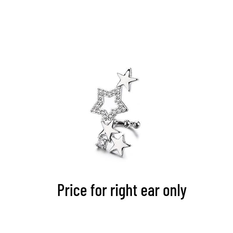 

Двухцветный цирконовый кафф-звезда: Трендовый сверкающий полый дизайн Copper