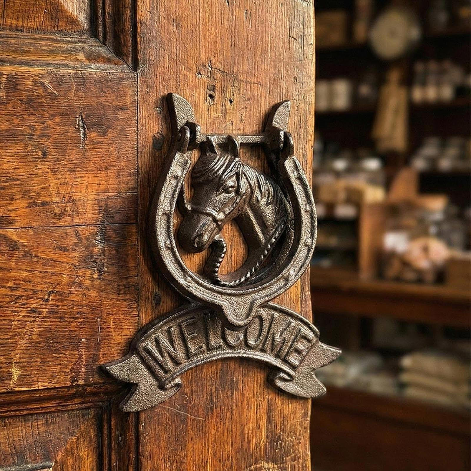

Horse Head Door Knocker Front Home Decor, Premium, Durability, Exterior Doors Hardware
