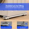 2Pcs Rail with Wheels Non Slip Appliance Roller Extensible Mobile Roller for Washing Machines Refrigerator
