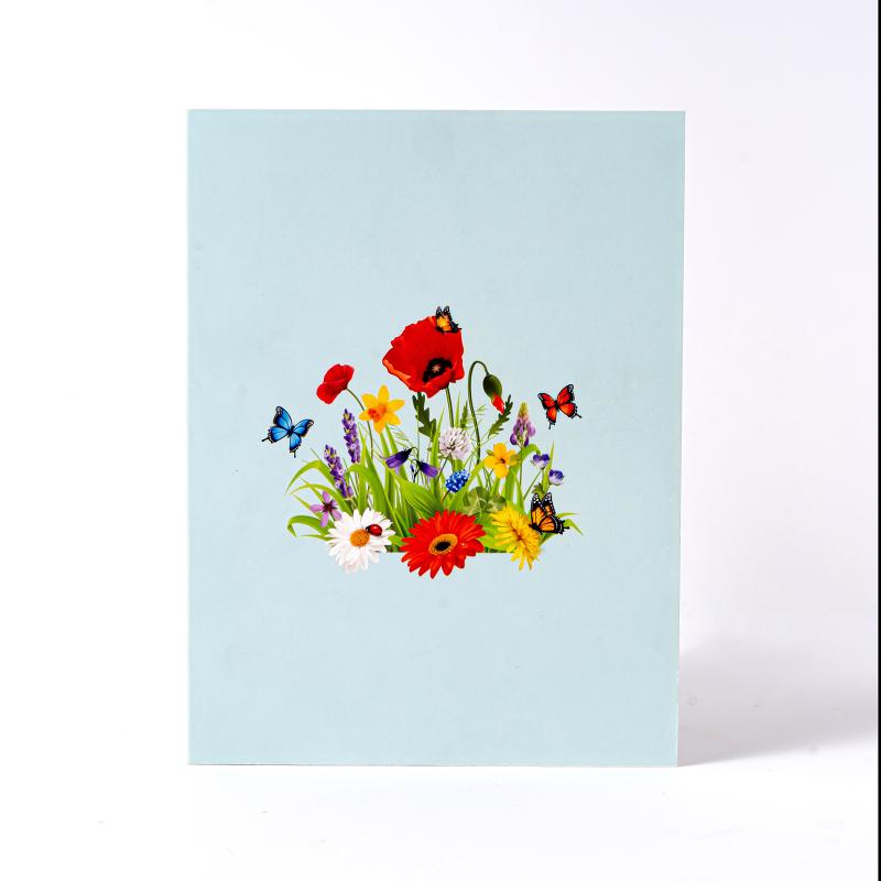 Butterfly Flower 3D Greeting Card Standing Design For Birthday Wedding Anniversary With Envelope
