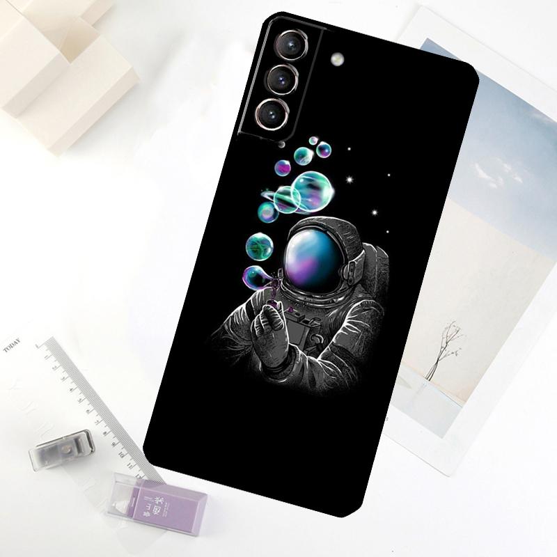 Astronaut Sterne Weltraum Planeten Handyhülle Für Samsung Galaxy S24 FE S23 Ultra S21 S22 S25 S26 Ultra S10 Plus S20 FE Hülle