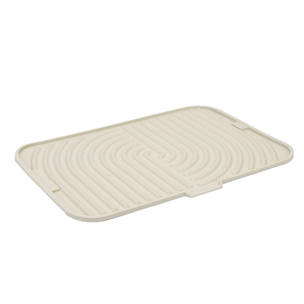 Silicone Dish Drying Mat with Slope Drain Design Non Slip Sink Dish Drying Rack Mat for Kitchen Counter
