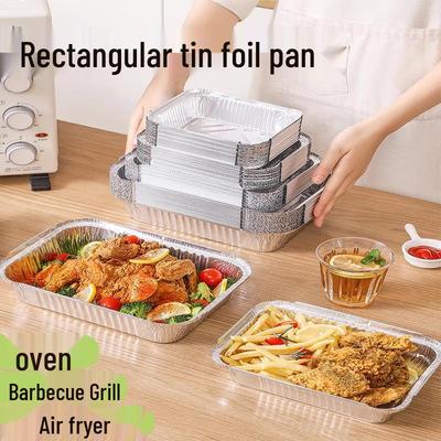 Hochleistungsfähige rechteckige Aluminiumfolienschale für BBQ, Takeaway, Backen, Einweg-Gewerbenutzung