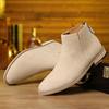 Fashion Men's Business Casual Ankle Boots Breathable Lining Rubber Sole for All-Day Walking and Office Wear Easy Slip-On Comfort