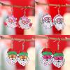 Funny Santa Claus Christmas Sunglasses Wooden Earrings - Double-Sided, Creative & Cute