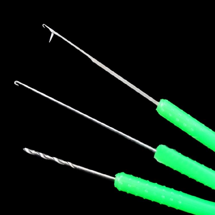 3Pc Baits Drill Needle Baiting Rig Needle Baits Boilie Drill Stringer Hook Needle Fishing Splicing Needle for Baits Hole