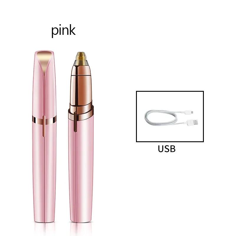 Electric Eyebrow Trimmer Security Hair Removal Eye Brow Epilator USB Charger Mini Shaper Shaver Hair Removal Painless Beauty