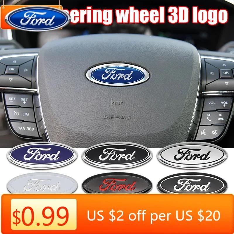 Car Sticker 2026 Ford New 2025 Hot 5.8cm Car Steering Wheel Center Badge Logo Sticker Steering Wheel Logo Sticker For Ford Focus
