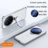 Custodia per Vivo X100 X200 X300 X100S X200S Pro Ultra con Supporto Invisibile per Obiettivo e Cover Posteriore in Pelle Bumper per Telefono