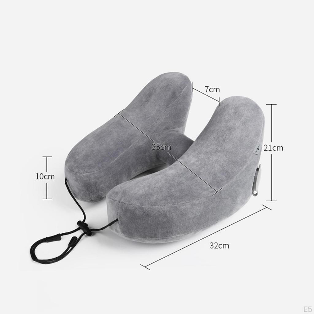 Inflatable Neck Pillow with Handy Carrying Pouch