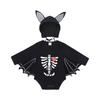 Halloween Baby Black Bat Costume Cosplay Romper Jumpsuit Infant Boys Girls Purim Party Carnival Fancy Dress Long Short Umorden