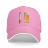 Spring Funny Beer Cigarette Baseball Cap  Outdoor Sports Casual Design Sun Trucker Hat UnisexTeens Sunscreen Snapback Cap