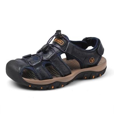 Leather Men'S Sandals Summer Newest Plus Size Men'S Sandals Fashion Casual Outdoor Beach Slippers Breathable Wading Shoes