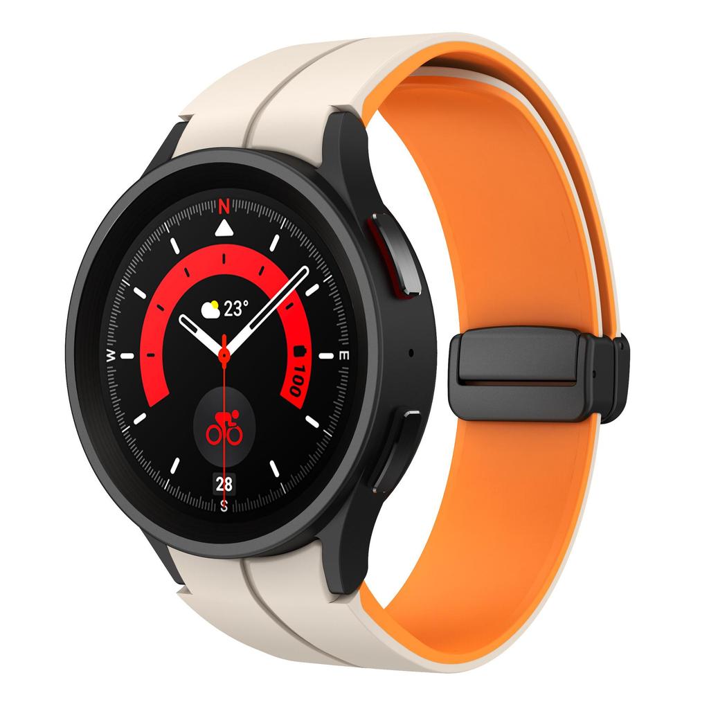 Original Strap for Samsung Watch 4 40mm 44mm 5Pro 45mm 42 46 Band Magnetic Buckle for Galaxy Watch 6 Classic 43mm 47mm Bracelet