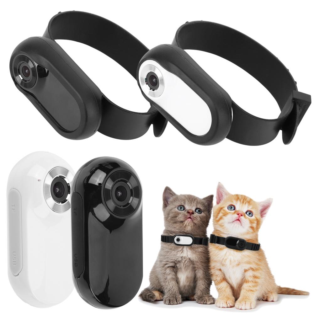 HD 1080P Wireless Collar Camera No WiFi Required Dog Cat Pet Collar Camera with Video Record Mini Body Camera for Indoor/Outdoor
