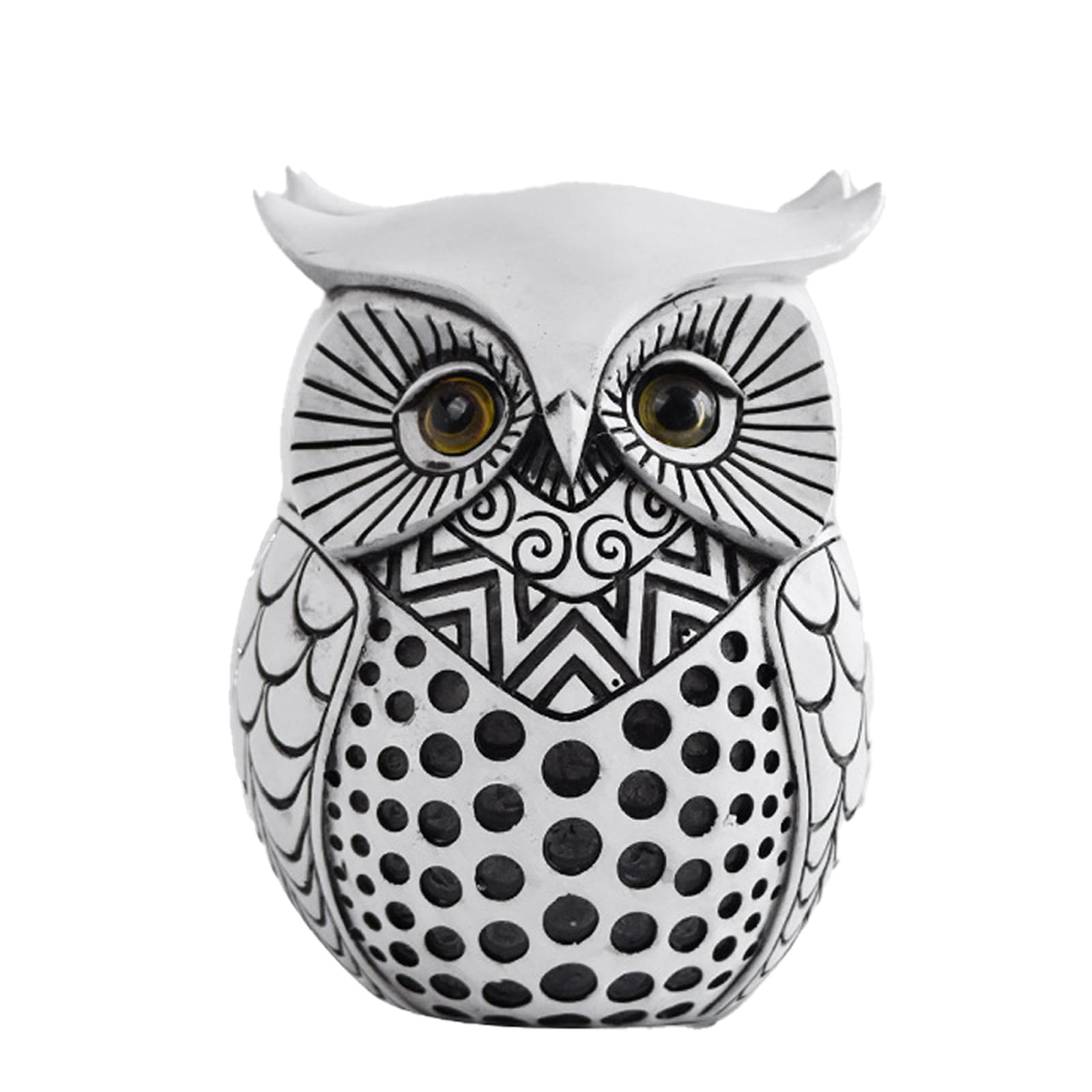 

Hyack Owl Good Feng Decoration Figurine, Luck, Shui, Gold, Gift, Amulet, (White) [Used] белый