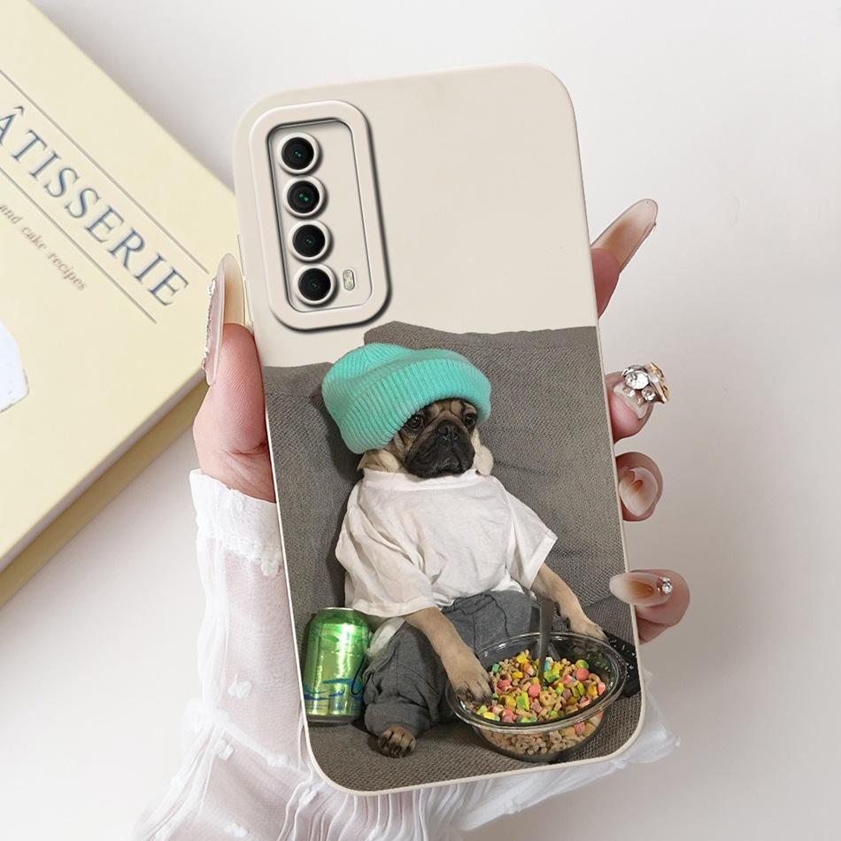 For Huawei P Smart 2021 Case Huawei Y7A PPA-LX3 PPA-LX1 PPA-LX2 Elegant Printing Soft Silicone Shockproof Phone Cases