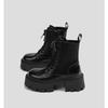 British Style Platform Martin Boots Women's 2024 New Fashionable Versatile Small Man Height and Thin Lace-up Thin Boots