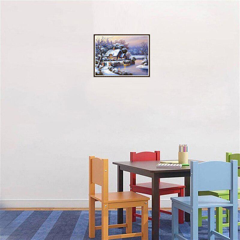 5D Diamond Painting Snow Scenery Diamond Embroidery Cross Stitch