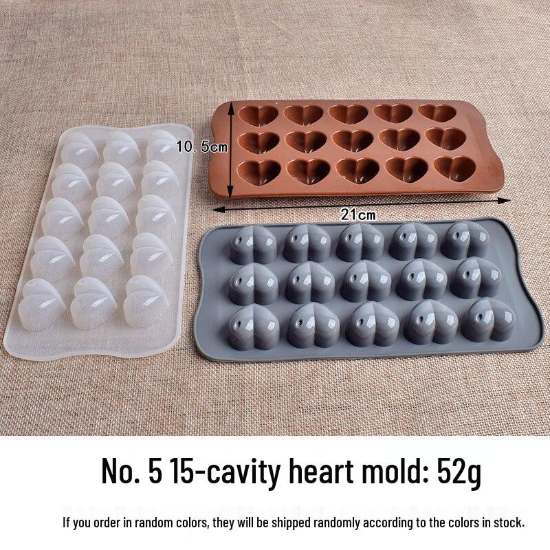 Silicone Heart Chocolate Candy Mold (3-Pack)
