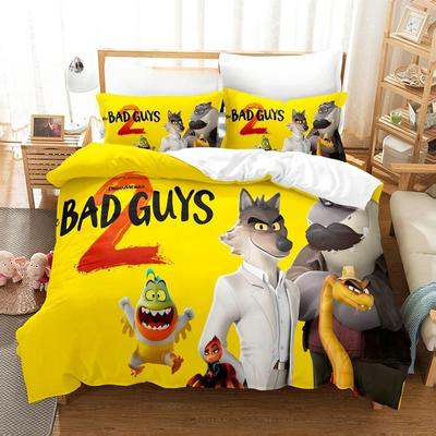 Anime The Bad Guys Duvet Cover Pillowcase Bedding Set Adult Girls Boys Bedroom Decoration Children Gift Single Double Size
